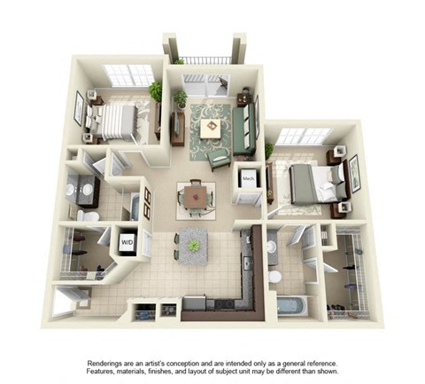 Paris 2x2 floor plan
